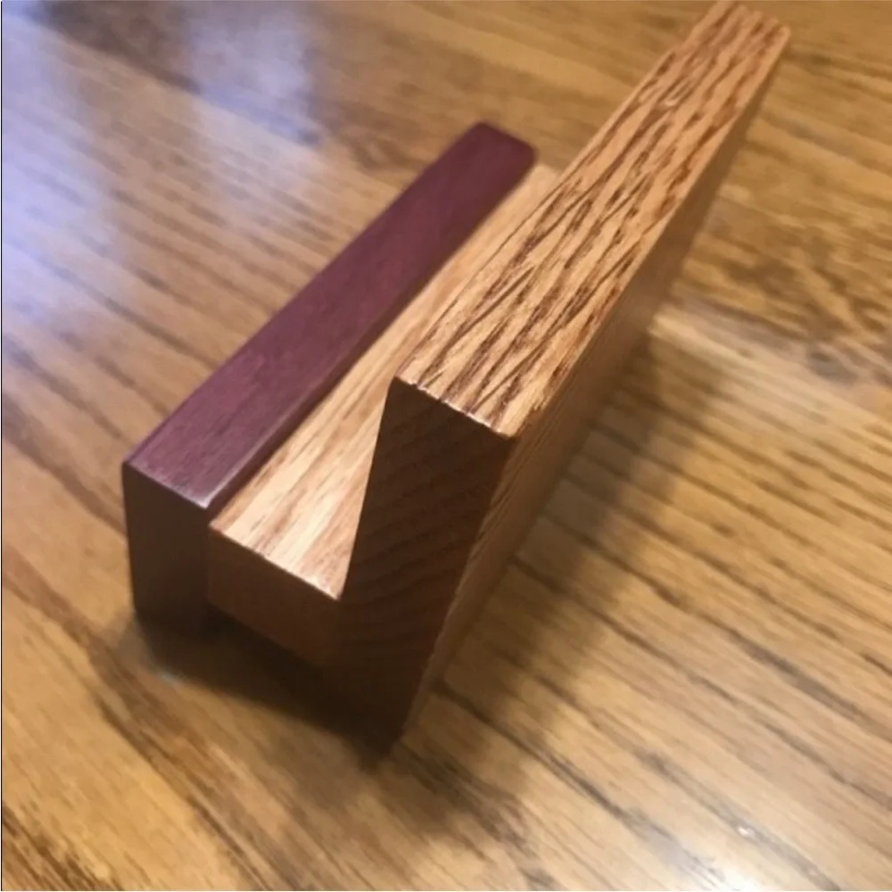 Hand crafted real wood Business Card Holder